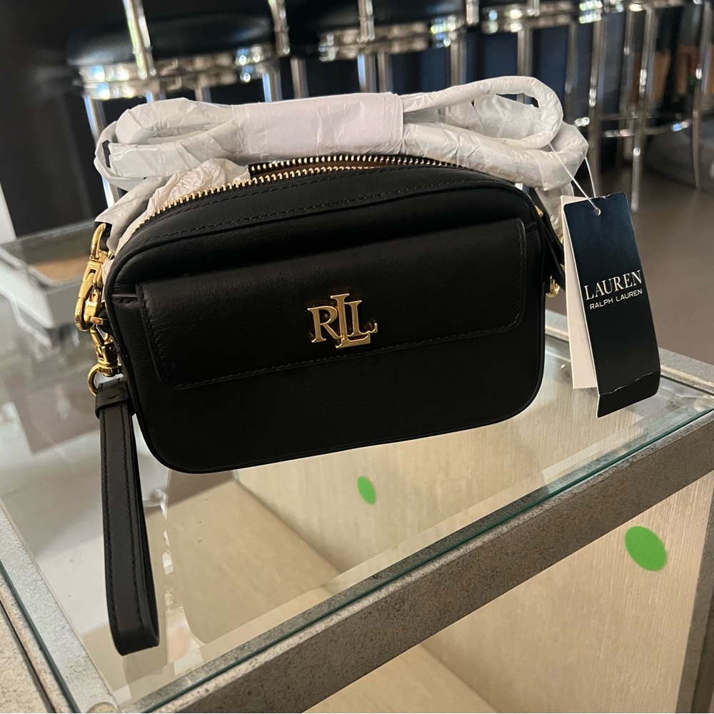 🆕 Lauren Ralph Lauren Leather Small Marcy Convertible Pouch - Picture 3 of 17